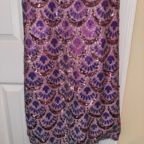 NWT Angel Fashions Sequin Mermaid Gown Pink Purple Formal Prom Dress M - Picture 11 of 11
